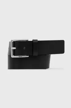 BOSS curea de piele barbati, culoarea maro imagine