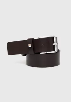 BOSS curea de piele barbati, culoarea maro imagine