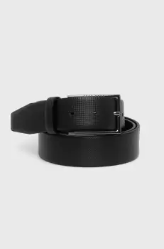 Boss Curea de piele barbati, culoarea negru imagine