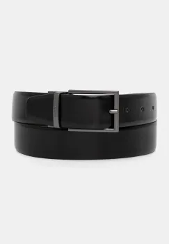 BOSS curea de piele cu doua fete barbati, culoarea negru, 50537375 imagine
