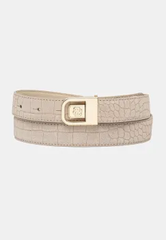 BOSS curea de piele cu doua fete culoarea bej, 50548525 imagine