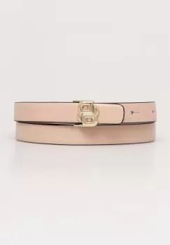 BOSS curea de piele cu doua fete femei, culoarea bej imagine