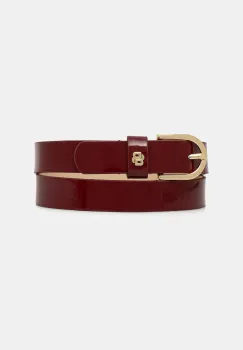 BOSS curea de piele culoarea bordo, 50553385 imagine