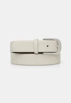 BOSS curea de piele femei, culoarea bej, 50480651 imagine