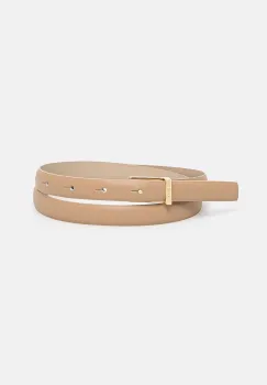 BOSS curea de piele femei, culoarea bej, 50522939 imagine