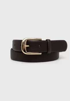 BOSS curea de piele femei, culoarea maro, 50480651 imagine