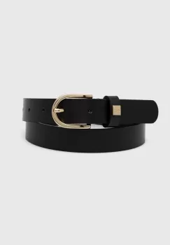 BOSS curea de piele femei, culoarea negru imagine