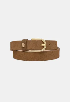 BOSS curea din piele intoarsa imagine