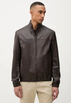 BOSS geaca aviator pentru barbati de piele BOSS X DAVID BECKHAM imagine