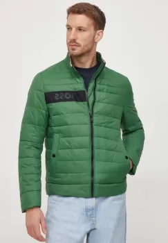 BOSS geaca barbati, culoarea verde, de tranzitie imagine