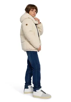 BOSS geaca copii culoarea bej, J52393 imagine