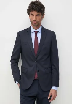 BOSS geaca de lana culoarea albastru marin, 50469171 imagine