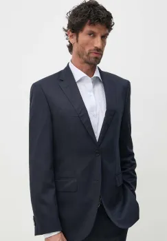 BOSS geaca de lana culoarea albastru marin, 50469172 imagine