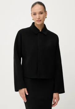 BOSS geaca de lana culoarea negru, de tranzitie, 50546091 imagine