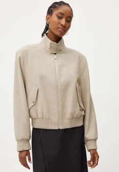 BOSS geaca femei, culoarea bej, de tranzitie, 50518457 imagine