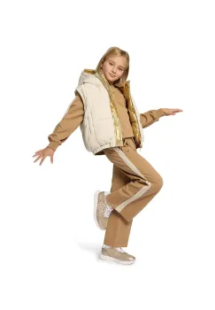 BOSS geaca reversibila pentru copii culoarea auriu, J52430 imagine