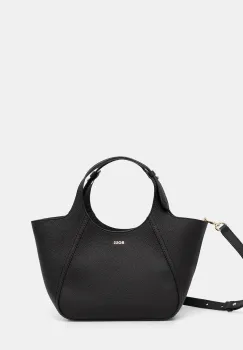 BOSS geanta de mana din piele intoarsa culoarea negru, 50552118 imagine