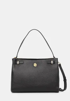 BOSS geanta de piele culoarea negru, 50547714 imagine