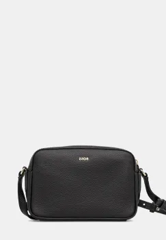 BOSS geanta de piele culoarea negru, 50547733 imagine