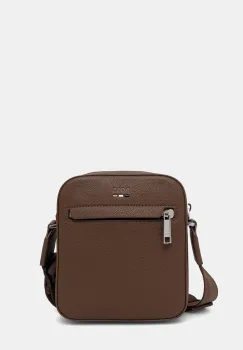 BOSS geanta mica pentru barbati cu imitatie de piele Ray_NS zip N. imagine