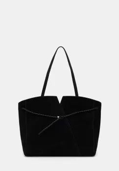 BOSS geanta shopper pentru femei din piele intoarsa BOSS REVERS TOTE S imagine