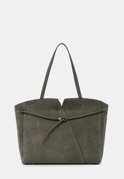 BOSS geanta shopper pentru femei din piele intoarsa BOSS REVERS TOTE S imagine