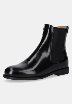 BOSS ghete chelsea de piele 50552791 culoarea negru, cu toc plat, Lycia imagine