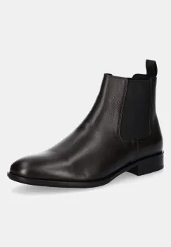 BOSS ghete chelsea de piele Colby barbati, culoarea maro, 50529105 imagine
