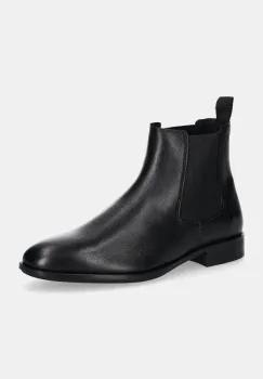 BOSS ghete chelsea de piele Colby barbati, culoarea negru, 50529105 imagine