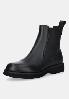 BOSS ghete chelsea de piele Eleri culoarea negru, cu toc plat, 50558637 imagine