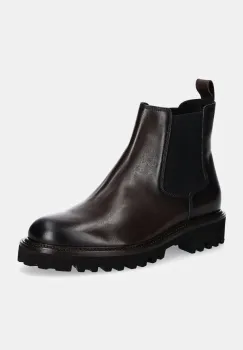 BOSS ghete chelsea de piele Julyo barbati, culoarea maro, 50529269 imagine