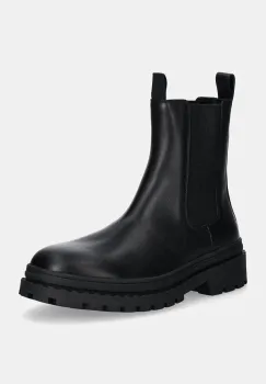 BOSS ghete chelsea de piele Nebular barbati, culoarea negru, 50529189 imagine