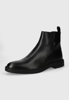 BOSS ghete de piele Calev barbati, culoarea negru, 50523867 imagine
