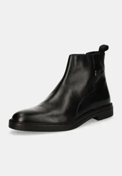 BOSS ghete de piele Calev barbati, culoarea negru, 50529254 imagine