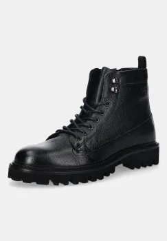 BOSS ghete de piele Julyo culoarea negru, 50552581 imagine