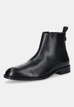BOSS ghete de piele Tayil culoarea negru, 50552518 imagine