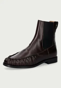 BOSS ghete scurte pentru femei din piele Lycia imagine