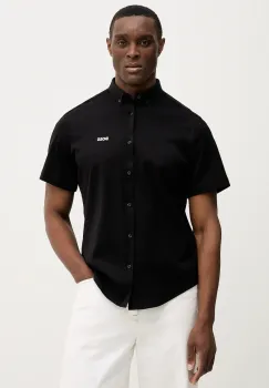 BOSS Green camasa din bumbac ST_Motion S culoarea negru, cu guler button-down, regular, 50555951 imagine