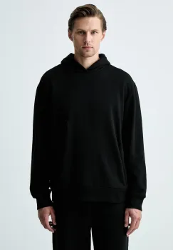 BOSS Green hanorac cu gluga barbatesc din bumbac SW_Hoodie imagine