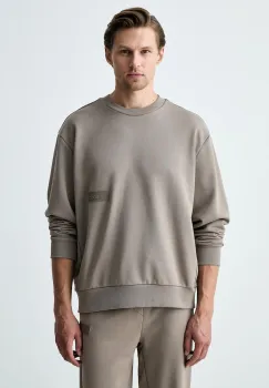 BOSS Green hanorac pentru barbati, cu bumbac SW_Crewneck imagine