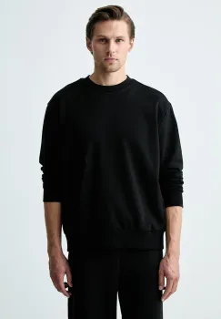 BOSS Green hanorac pentru barbati, cu bumbac SW_Crewneck imagine