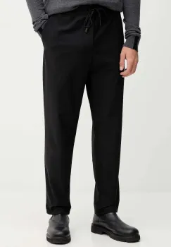 BOSS Green pantaloni culoarea negru, mulata, 50544256 imagine