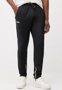 BOSS Green pantaloni de trening culoarea negru, cu imprimeu, 50554379 imagine