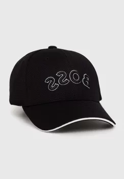Boss Green sapca culoarea negru, cu imprimeu imagine