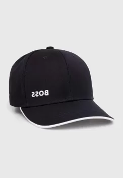 Boss Green sapca de baseball din bumbac culoarea albastru marin, cu imprimeu, 50519219 imagine