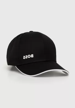 Boss Green sapca de baseball din bumbac culoarea negru, cu imprimeu, 50519219 imagine