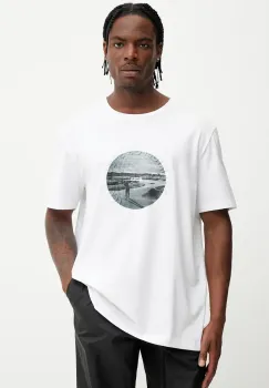 BOSS Green tricou barbati, culoarea alb, cu imprimeu, 50537847 imagine