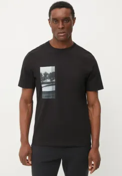 BOSS Green tricou barbati, culoarea negru, cu imprimeu, 50533233 imagine