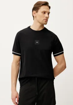 BOSS Green tricou barbati, culoarea negru, cu imprimeu, 50537846 imagine
