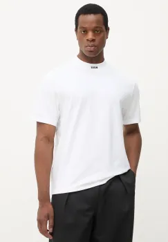 BOSS Green tricou culoarea alb, uni, 50551139 imagine